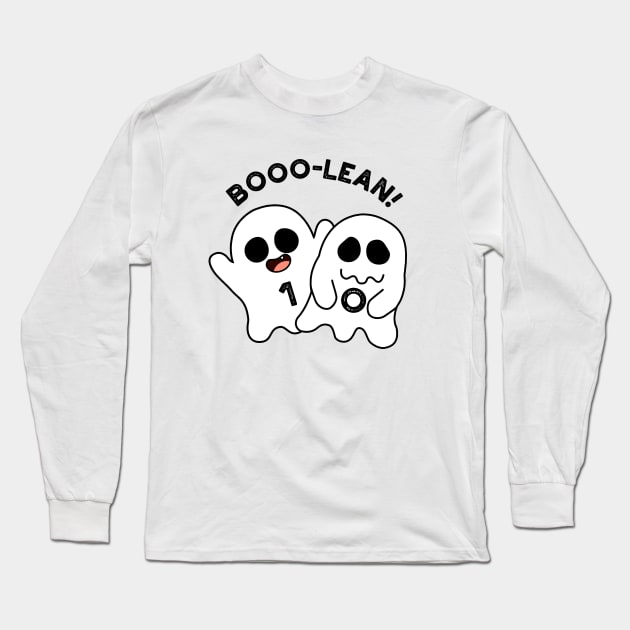 Boo-lean Funny Computer Ghost Boolean Pun Long Sleeve T-Shirt by punnybone